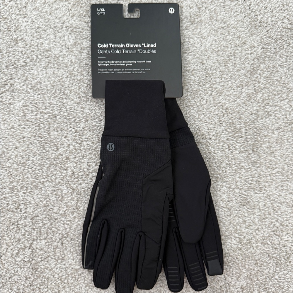 Lululemon Athletica Black Cold Terrain Gloves *Lined